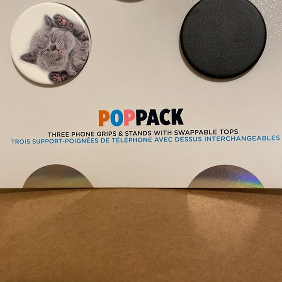 NWT set of 3 pop sockets 3 phone grips/stands with swappable tops exclusive - Picture 7 of 12